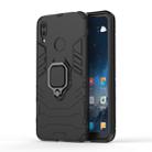 Shockproof PC + TPU Case with Magnetic Ring Holder for Huawei Y7 (2019)(Black) - 1