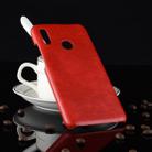 Shockproof Litchi Texture PC + PU Case for Huawei P Smart (2019) (Red) - 1