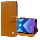 Business Style Oil Wax Texture Horizontal Flip Leather Case for Huawei Honor 8X, with Holder & Card Slots & Wallet(Light Brown) - 1