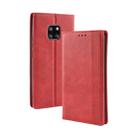 Magnetic Buckle Retro Texture Horizontal Flip Leather Case for Huawei Mate 20 Pro, with Holder & Card Slots & Wallet (Red) - 1