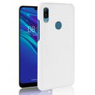 Shockproof Crocodile Texture PC + PU Case for Huawei Y6 (2019) (White) - 1