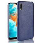 Shockproof Crocodile Texture PC + PU Case for Huawei Y6 Pro (2019) (Blue) - 1