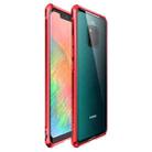 Snap-on Aluminum Frame and Tempered Glass Back Plate Case for Huawei Mate 20 Pro(Red) - 1