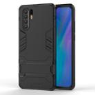 Shockproof PC + TPU Case for Huawei P30 Pro, with Holder(Black) - 1