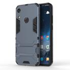 Shockproof PC + TPU Case for Huawei Honor 8A, with Holder(Navy Blue) - 1