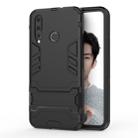 Shockproof PC + TPU Case for Huawei Nova 4, with Holder (Black) - 1