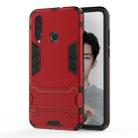 Shockproof PC + TPU Case for Huawei Nova 4, with Holder (Red) - 1