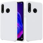 Solid Color Liquid Silicone Dropproof Protective Case for Huawei P30 Lite/Nova 4e(White) - 1