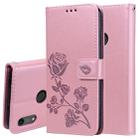 Rose Embossed Horizontal Flip PU Leather Case for Huawei Honor 8A/Y6 2019, with Holder & Card Slots & Wallet(Rose Gold) - 1