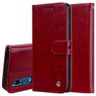 Business Style Oil Wax Texture Horizontal Flip Leather Case for Huawei P30, with Holder & Card Slots & Wallet (Red) - 1