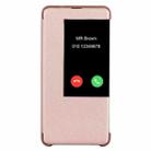 Litchi Texture Smart Horizontal Flip Leather Case for Huawei Mate 20, With Call Display ID (Rose Gold) - 1