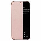Litchi Texture Smart Horizontal Flip Leather Case for Huawei Mate 20 Lite, With Call Display ID (Rose Gold) - 1