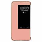 Litchi Texture Smart Horizontal Flip Leather Case for Huawei Mate 20 X, With Call Display ID (Rose Gold) - 1