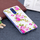 For Huawei  Mate 10 Lite Noctilucent Rose Flower Pattern TPU Soft Back Case Protective Cover - 1