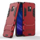 Shockproof PC + TPU Case for Huawei Mate 20 Pro, with Holder(Red) - 6