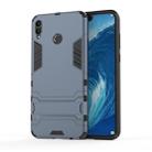 Shockproof PC + TPU Case for Huawei Honor 8X Max, with Holder (Navy Blue) - 1