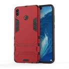 Shockproof PC + TPU Case for Huawei Honor 8X Max, with Holder (Red) - 1