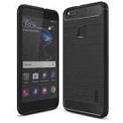 MOFI Brushed Texture Carbon Fiber Shockproof TPU Case for Huawei P10 Lite(Black) - 1