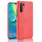 Shockproof Crocodile Texture PC + PU Case for Huawei P30 Pro (Red) - 1