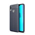 Litchi Texture TPU Shockproof Case for Huawei Y9 (2019) (Navy Blue) - 1