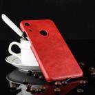 Shockproof Litchi Texture PC + PU Case for Huawei Honor 8A (Red) - 1