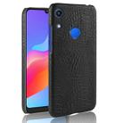 Shockproof Crocodile Texture PC + PU Case for Huawei Honor 8A (Black) - 1