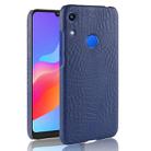 Shockproof Crocodile Texture PC + PU Case for Huawei Honor 8A (Blue) - 1