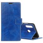 Retro Crazy Horse Texture Horizontal Flip Leather Case for Huawei P30 Lite, with Wallet & Holder & Card Slots & Photo Frame (Blue) - 1