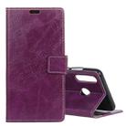 Retro Crazy Horse Texture Horizontal Flip Leather Case for Huawei P30 Lite, with Wallet & Holder & Card Slots & Photo Frame (Purple) - 1