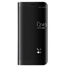 For Huawei  P10 Plus Electroplating PC + PU Horizontal Flip Protective Case with Holder & Sleep / Wake-up Function (Black) - 1