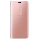 For Huawei  Mate 9 Electroplating PC + PU Horizontal Flip Protective Case with Holder & Sleep / Wake-up Function (Rose Gold) - 1
