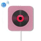 KC-808 Wall Mounted Bluetooth 4.2+EDR CD Player with Remote Control, Support FM(Pink) - 1