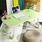 Foldable Non-slip Laptop Desk Table Stand with Card Slot & Cup Slot (Green) - 1