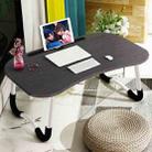 Foldable Non-slip Laptop Desk Table Stand with Card Slot (Black) - 1