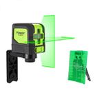 9011G 1V1H 15mW 2 Line Green Beam Laser Level Covering Walls and Floors(Green) - 1