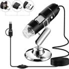 1000X Magnifier HD 0.3MP Image Sensor 3 in 1 USB Digital Microscope with 8 LED & Professional Stand (Black) - 1