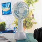 OCUBE D401 4W USB Charging Portable Handheld Electric Fan,  with 3 Speed Control & LED Light Base (Blue) - 1