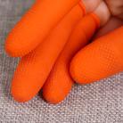100 PCS Antistatic Antislip Durable Fingertips Latex Protective Gloves, Size: L, 2.8*6.5cm(Orange) - 1