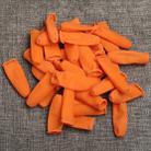 100 PCS Antistatic Antislip Durable Fingertips Latex Protective Gloves, Size: L, 2.8*6.5cm(Orange) - 2