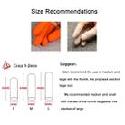 100 PCS Antistatic Antislip Durable Fingertips Latex Protective Gloves, Size: L, 2.8*6.5cm(Orange) - 4