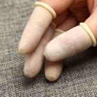 100 PCS Antistatic Antislip Durable Fingertips Latex Protective Gloves, Size: L, 2.8*6.5cm(Khaki) - 1