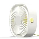 360 Degree Rotation  Wind 3 Speeds Mini USB Desktop Fan (White) - 1