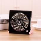 Bulldog Pattern Mini Notebook Folding USB Fan with Wind 3 Speeds(Black) - 1