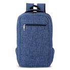 Universal Multi-Function Canvas Cloth Laptop Computer Shoulders Bag Business Backpack Students Bag, Size: 43x28x12cm, For 15.6 inch and Below Macbook, Samsung, Lenovo, Sony, DELL Alienware, CHUWI, ASUS, HP(Blue) - 1