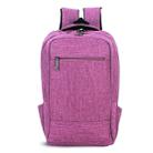 Universal Multi-Function Canvas Cloth Laptop Computer Shoulders Bag Business Backpack Students Bag, Size: 43x28x12cm, For 15.6 inch and Below Macbook, Samsung, Lenovo, Sony, DELL Alienware, CHUWI, ASUS, HP(Purple) - 1