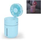 T9 Portable Adjustable USB Charging Desktop Humidifying Fan with 3 Speed Control (Blue) - 1