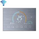BHT-8000-GCLW-SS Brushed Stainless Steel Mirror Controlling Water/Gas Boiler Heating Energy-saving and Environmentally-friendly Smart Home Negative Display LCD Screen Round Room Thermostat with WiFi - 1