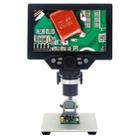 G1200 7 inch LCD Screen 1200X Portable Electronic Digital Desktop Stand Microscope, EU Plug - 2