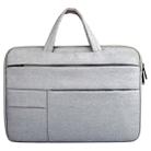 Universal Multiple Pockets Wearable Oxford Cloth Soft Portable Leisurely Handle Laptop Tablet Bag, For 12 inch and Below Macbook, Samsung, Lenovo, Sony, DELL Alienware, CHUWI, ASUS, HP (Grey) - 1