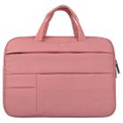 Universal Multiple Pockets Wearable Oxford Cloth Soft Portable Leisurely Handle Laptop Tablet Bag, For 14 inch and Below Macbook, Samsung, Lenovo, Sony, DELL Alienware, CHUWI, ASUS, HP (Pink) - 1